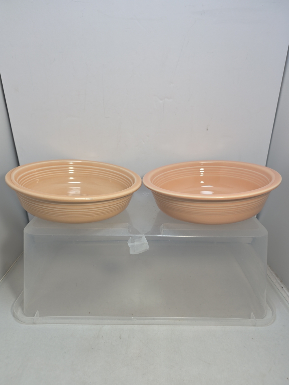 Fiesta Apricot Cereal Soup Bowls 6.75" Set of 2 Homer Laughlin USA